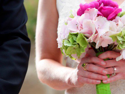 1 Green Pink Hydrangeas with Fucsia peonias1