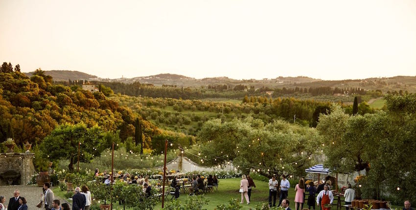3 Florence medici wedding villa view on countryside