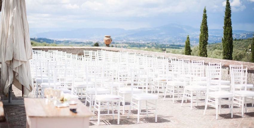 5 Florence wedding medici villa ceremony on terrace