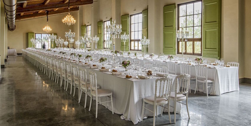 7 Florence medici wedding villa dining hall 200 guests