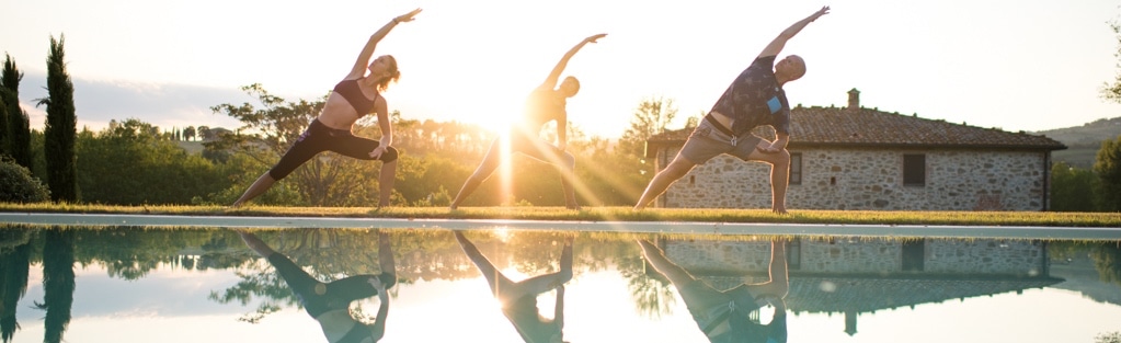 Yoga in Tuscany by the Pool 