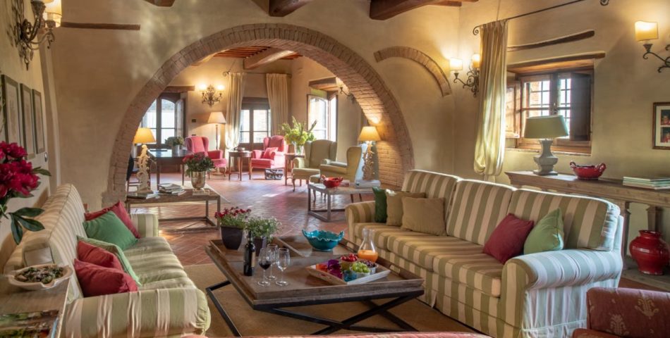 Villa in Chianti for rent living room