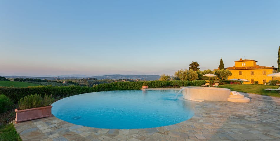tuscan villa with spa and vineyard