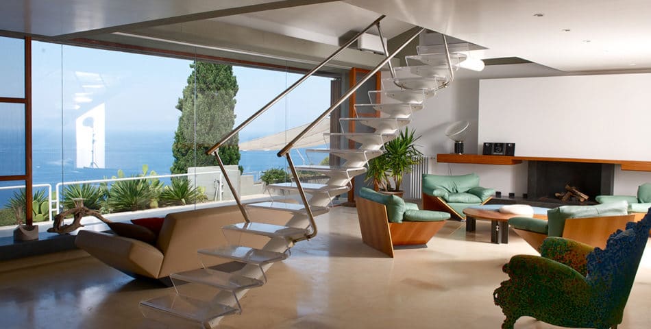 argentario luxury estate modern design tuscan villa stairs