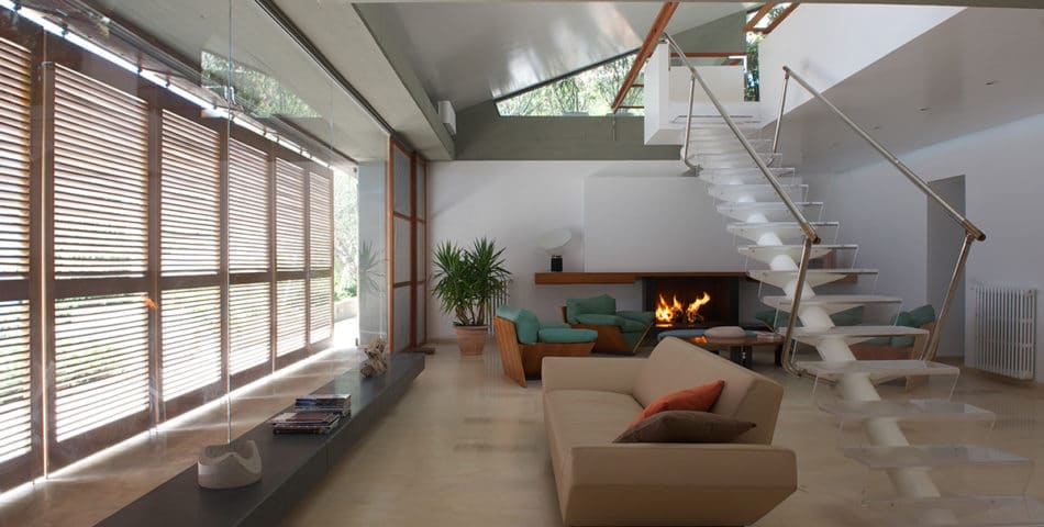 elegant modern design villa in argentario living room