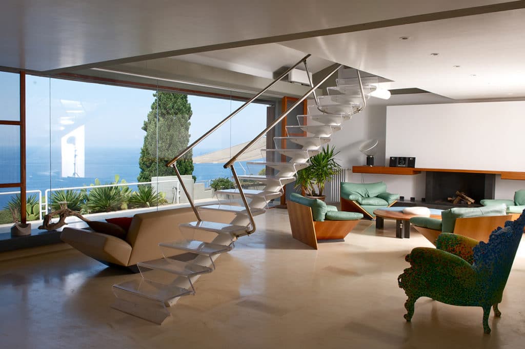 argentario luxury estate modern design tuscan villa stairs