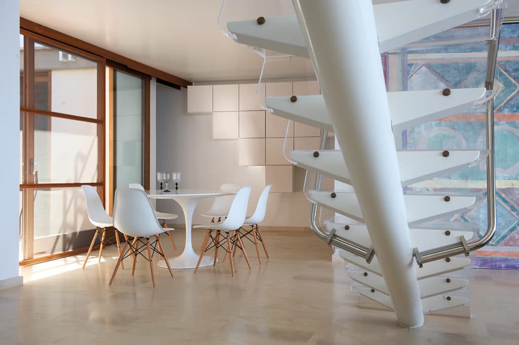 modern tuscan villa by the sea dining area