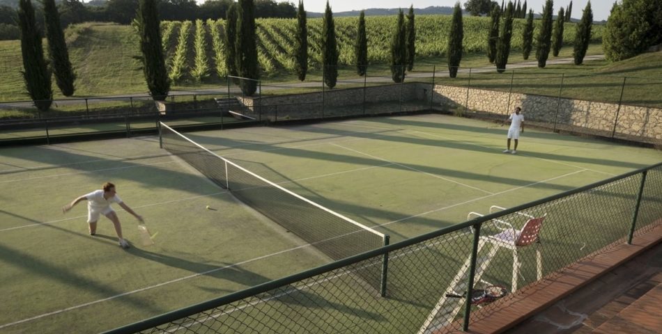 tuscany wine resort in chianti tennis court