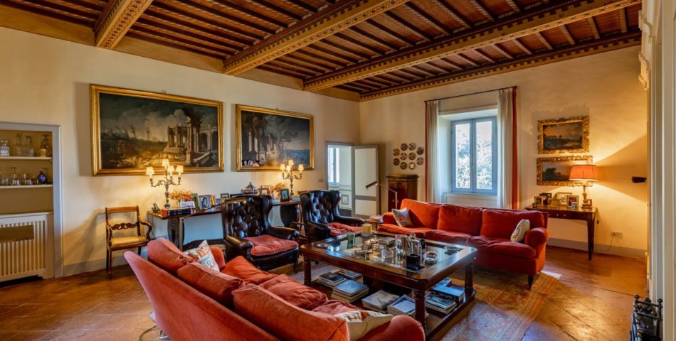 12th century tuscan estate living room secon floor