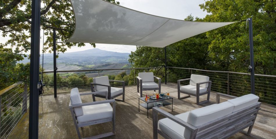 Outdoor sitting overlooking Tuscany
