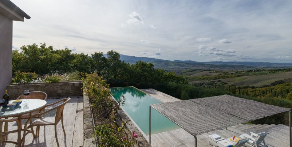 Private villa with pool valdorcia view