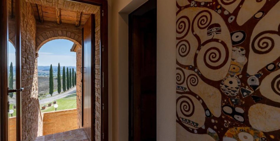 tuscan villa outdoor stairs