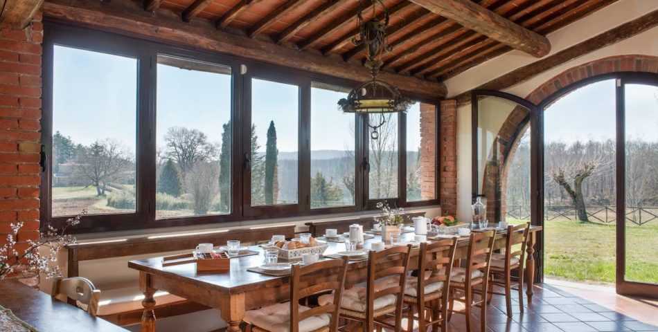 authentic tuscan villa for rent near siena dining room