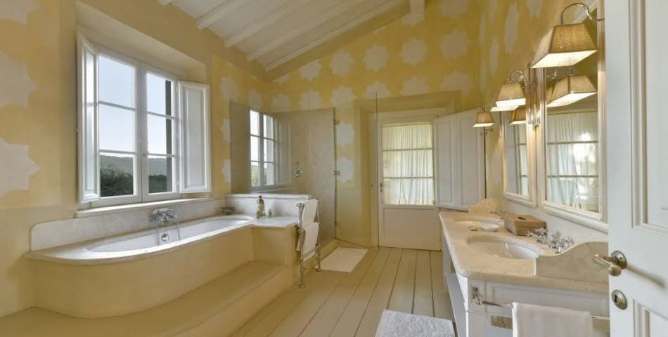 Villa Maremma Tuscany Orange Bathroom