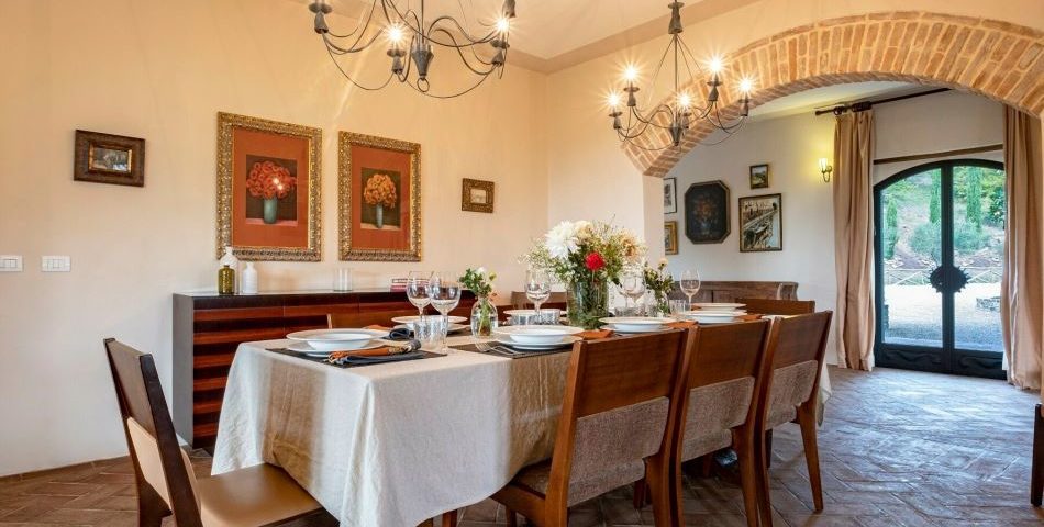 Chianti villa pianella tuscany dining room