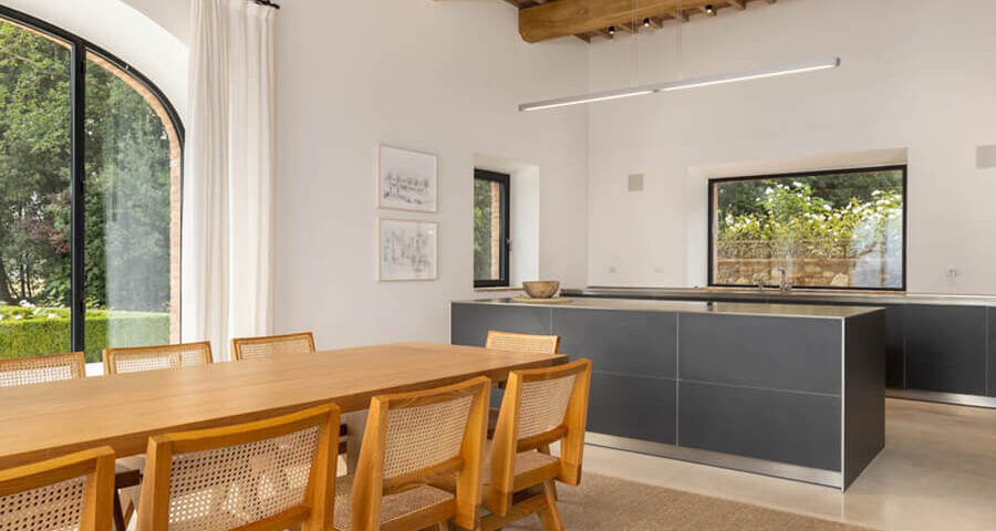 Siena Italy villa rentals kitchen dining room