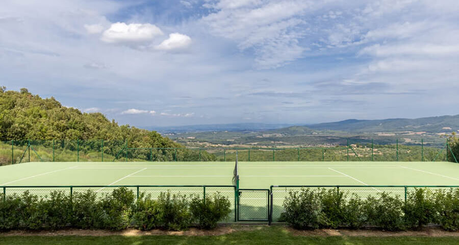 Siena Italy villa rentals tennis court